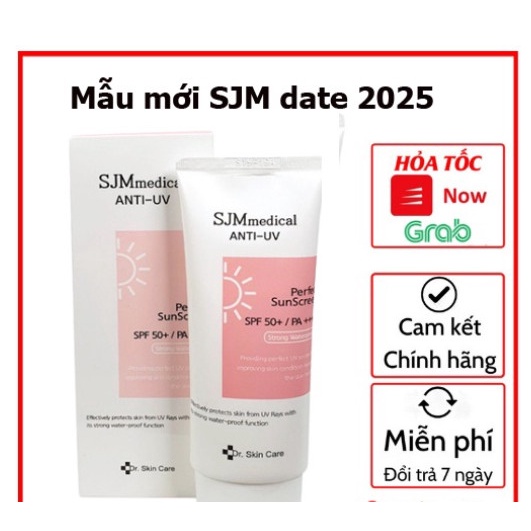 Kem Chống Nắng SJM Medical Anti UV SPF 50 /PA+++ Hàn Quốc - Phù Hợp Mọi Loại Da Dầu Khô Mụn Thường Nhạy Cảm Hỗn Hợp