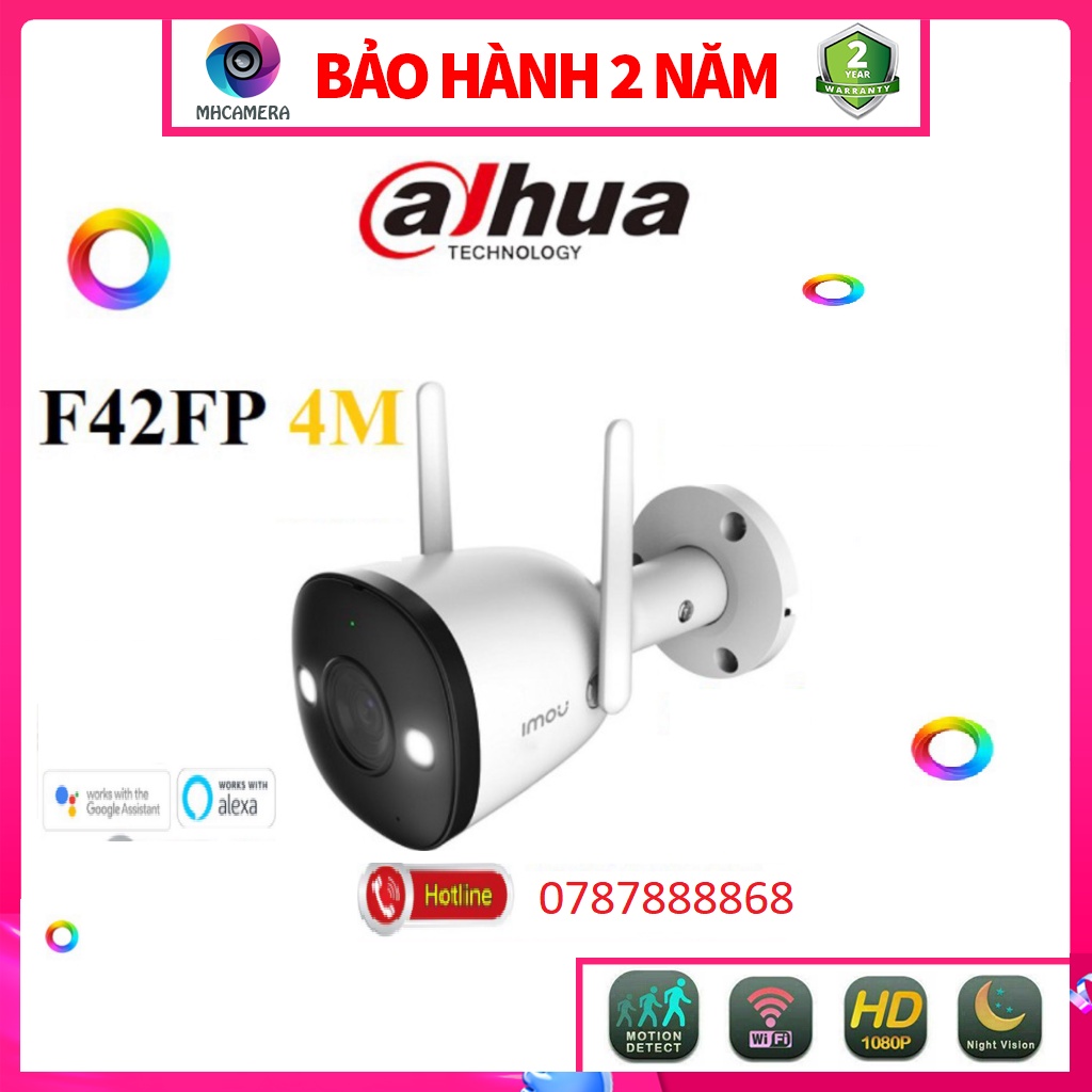 Camera IP 2M 4M WiFi Ngoài Trời IMOU F42FEP  BH 24TH Bullet G26EP G22P F22P F42FP G42P  1080P FullHD MÀU BAN ĐÊM Dahua