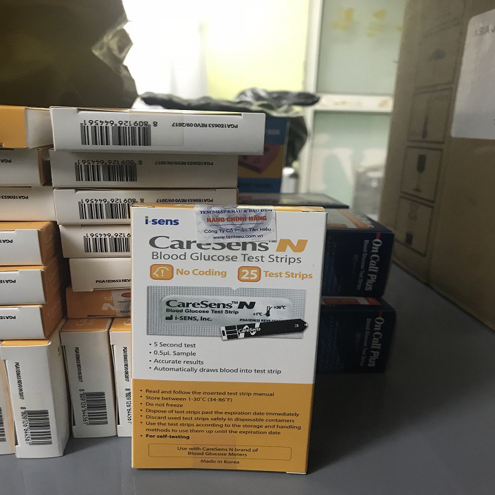 Que thử đường huyết CareSensN vỉ 25 que