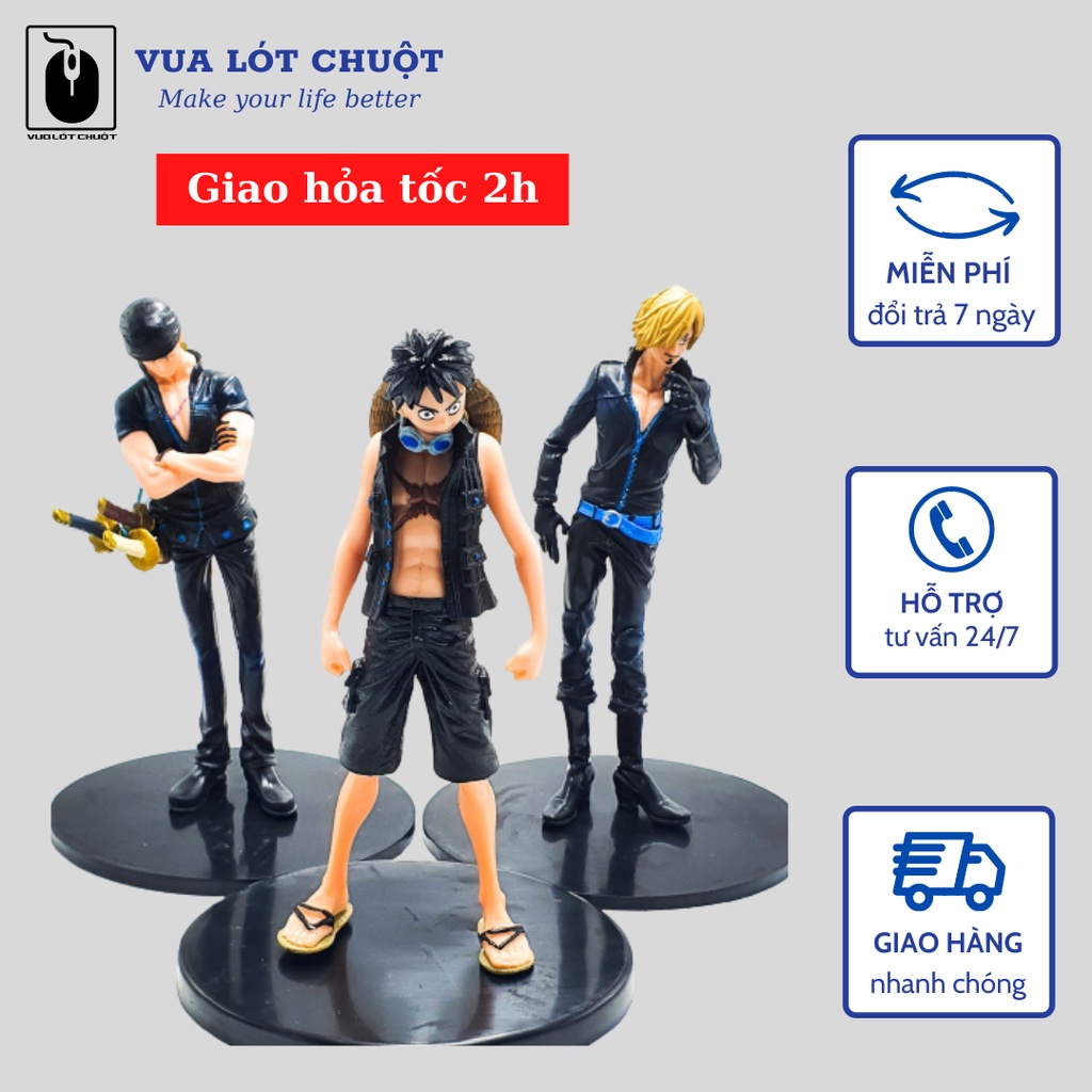 Mô hình One Piece Luffy Zoro Sanji 17cm siêu ngầu