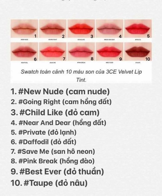 Son 3Ce Velvetliptint | BigBuy360 - bigbuy360.vn
