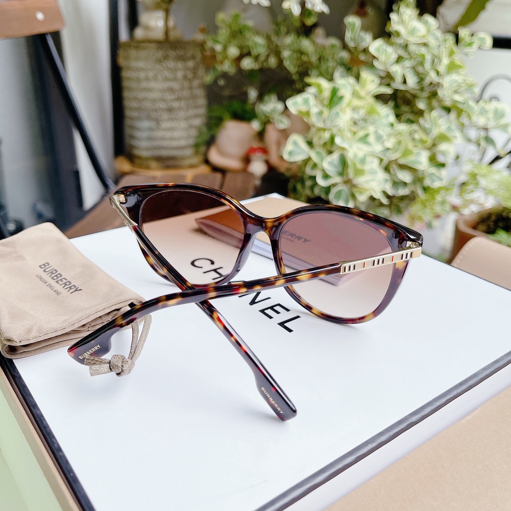 Kính mát Burberry gọng nâu havana mắt nâu trà BE4333 3002/13 ALICE