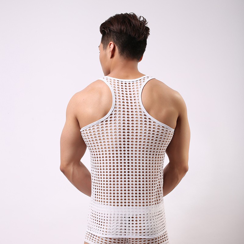 Áo Ba Lỗ Nam Phối Lưới Thoáng Mát