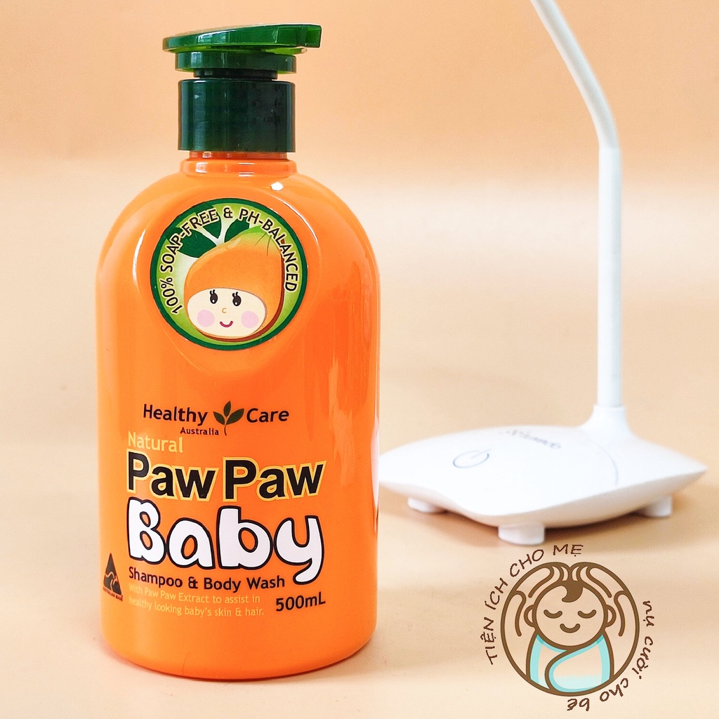 Sữa tắm gội cho bé đu đủ Paw Paw Baby Úc 500ml lành tính an toàn cho da bé toàn thân