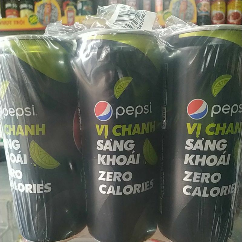 lốc 6 lonNước Ngọt Có Gas Pepsi vị chanh Không Calo ( 330ml / 1lon )