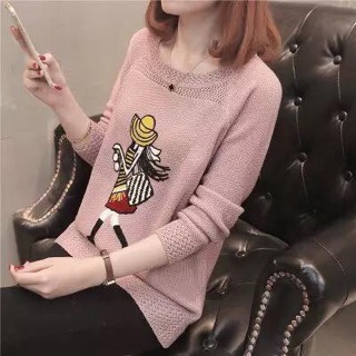 ODER Áo len hoạ tiết cô gái