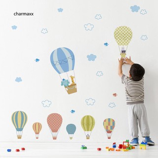Miếng dán tường trang trí hình khinh khí cầu dễ thương