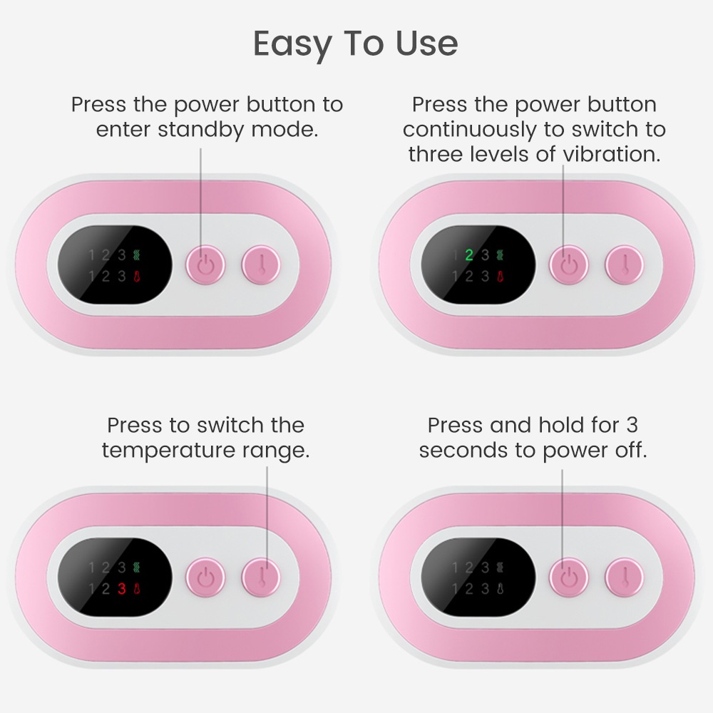 Salorie Thắt Lưng Tự Sưởi Ấm Giảm Đau Có Thể Sạc Lại Bằng Cổng USB Dành Cho Nữ