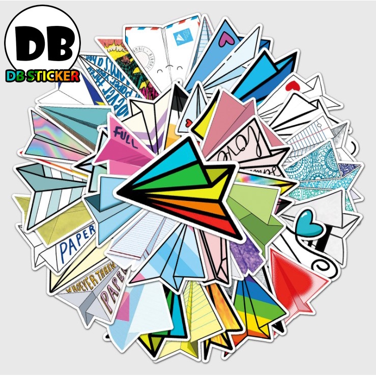 [50 Hình] Hình dán sticker máy bay giấy dán trang trí mũ bảo hiểm, điện thoại, laptop - DB.112