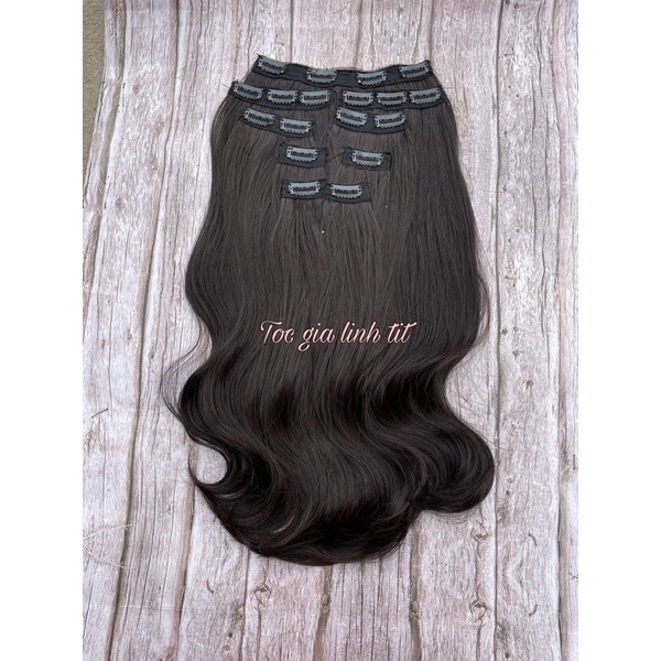Kẹp 9 miếng xoăn nhẹ cao cấp tơ hàn quốc 50cm