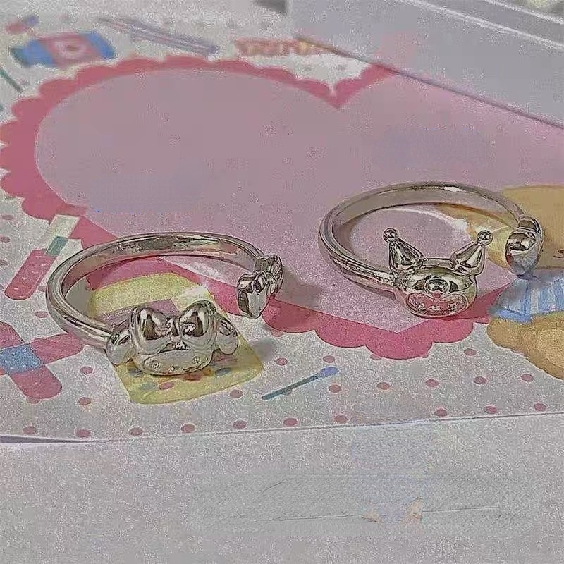 Nhẫn Hở Mạ Bạc 925 Hoạ Tiết Hoạt Hình Dễ Thương