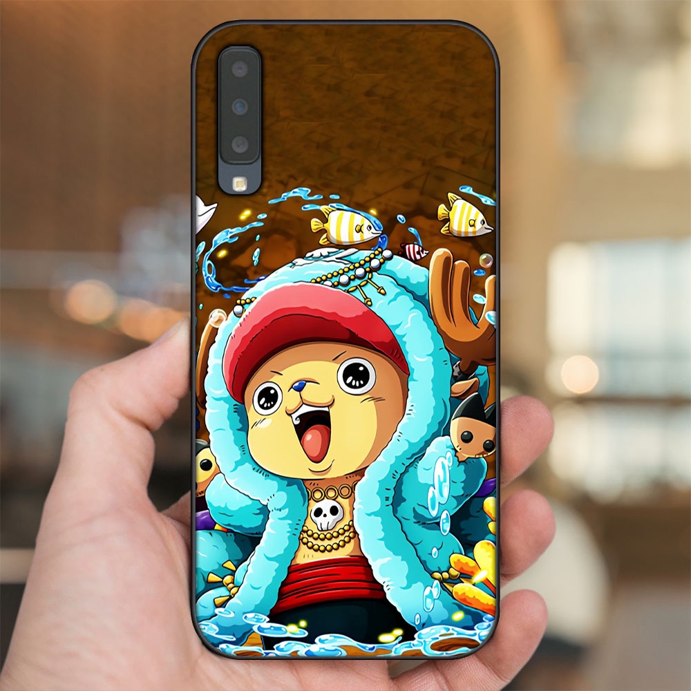 Ốp lưng Samsung A7 2018 viền đen in hình Chopper One Piece Đảo Hải Tặc