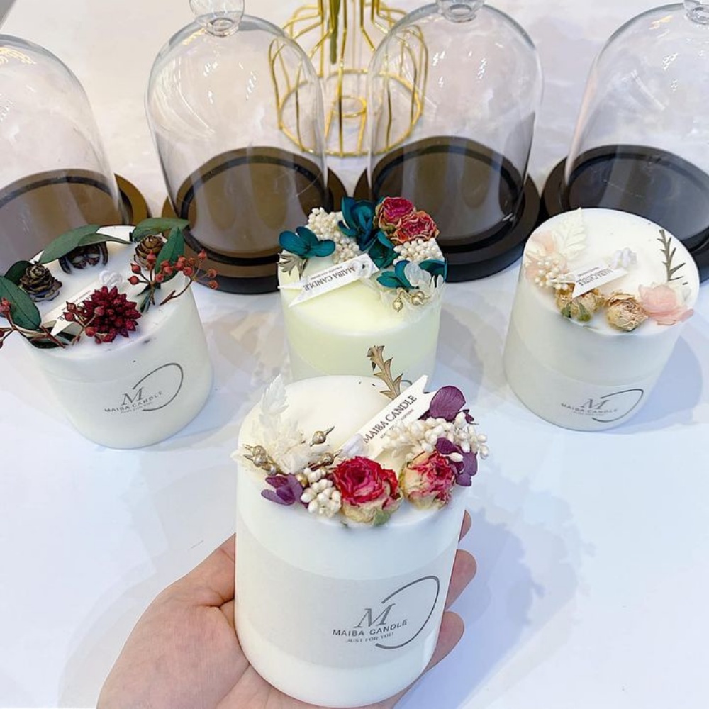 Nến thơm phòng cao cấp 4 mùa SWEET HOME làm từ sáp nguyên chất không khói hương thơm tự nhiên giúp decor phòng