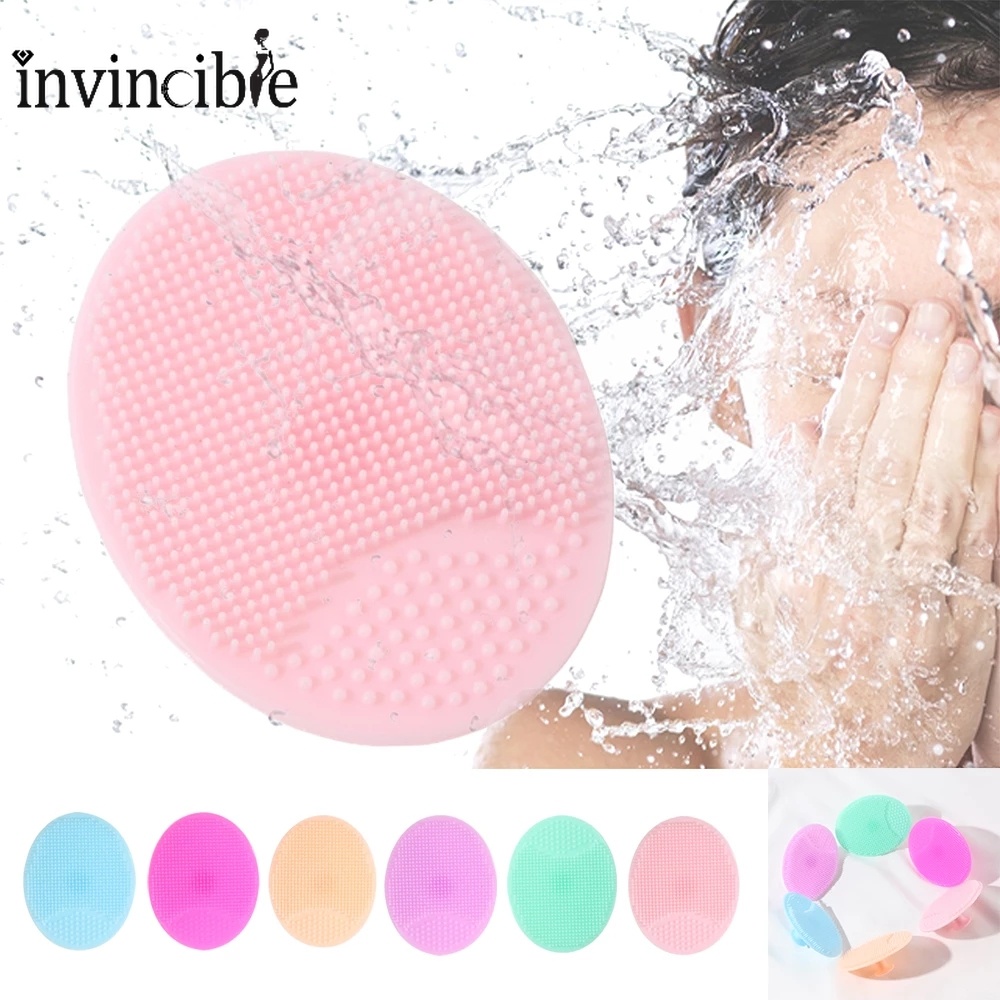 Bàn Chải Silicone Hình Bầu Dục Làm Sạch Sâu Cho Bé