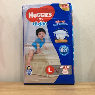 Bỉm huggies tã dán L68 (cho trẻ 9-14kg) _Hàng mới,có sẵn