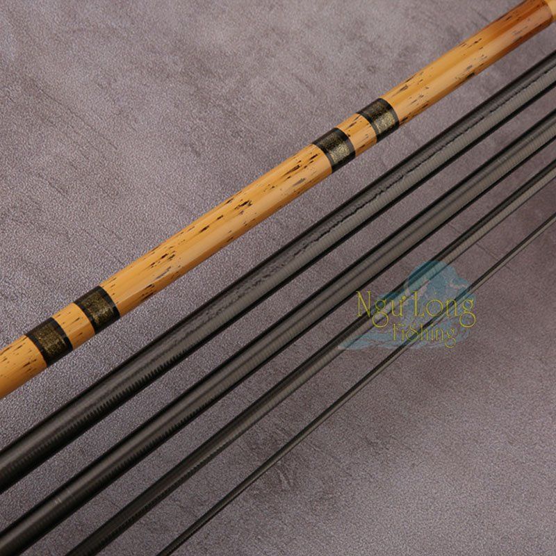 Cần câu tay Uy Vũ 3H chất liệu carbon xoắn sơn giả trúc, cần đẹp tải cá tốt, có nhiều kích thước lựa chọn