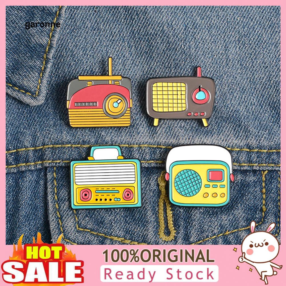 Ghim cài áo họa tiết radio đáng yêu thời trang