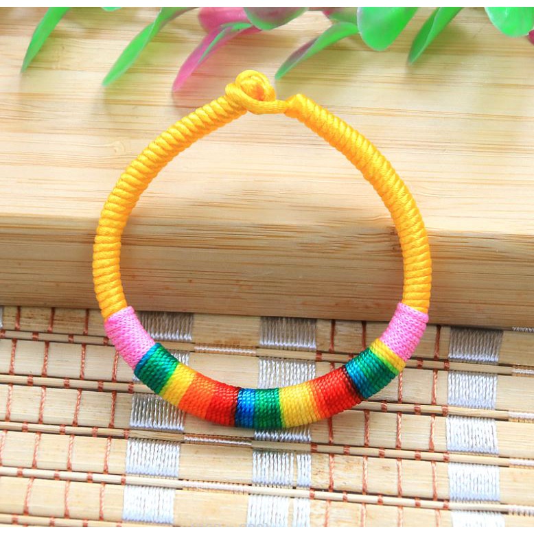 Vòng Tay EBI Chỉ Màu Ngũ Sắc Tây Tạng Bình An May Mắn