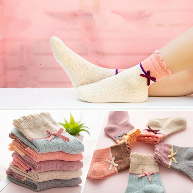 Tất bé gái cotton mềm màu sắc siêu xinh