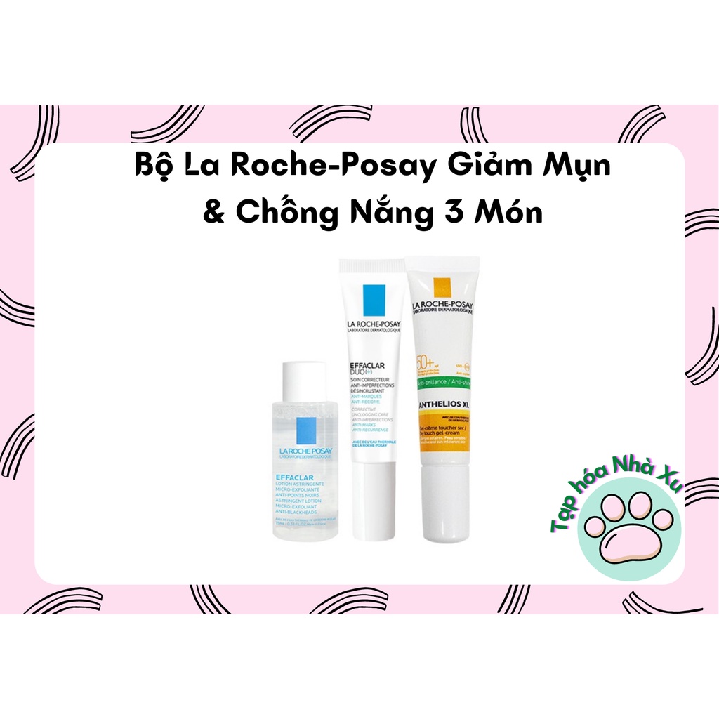 (CHÍNH HÃNG) Bộ sản phẩm kem chống nắng Anti-shine và giảm mụ n toàn diện La Roche Posay