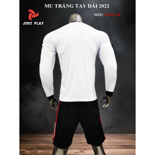 BỘ ĐỒ ĐÁ BANH REAL TRẮNG TAY DÀI MỚI 2023