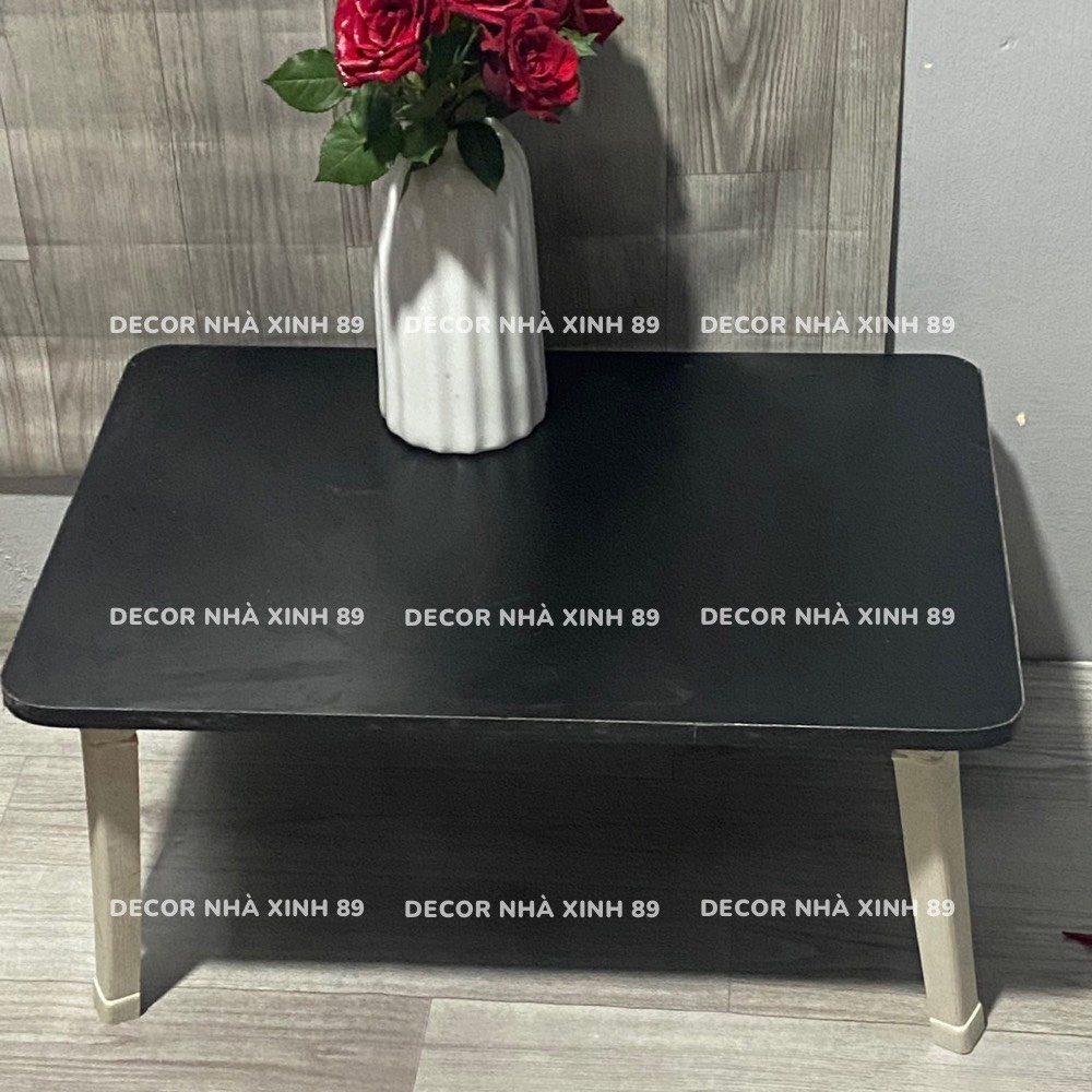 Bàn học gấp gọn ngồi bệt, bàn chân nhựa cứng 40x60cm mặt gỗ MDF loại đẹp - Decor Nhà Xinh chat để chọn màu