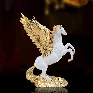 Tượng decor trang trí ngựa mã đáo có cánh MK DECOR tượng ngựa trang trí hoạ tiết sắc nét, phong cách hiện đại