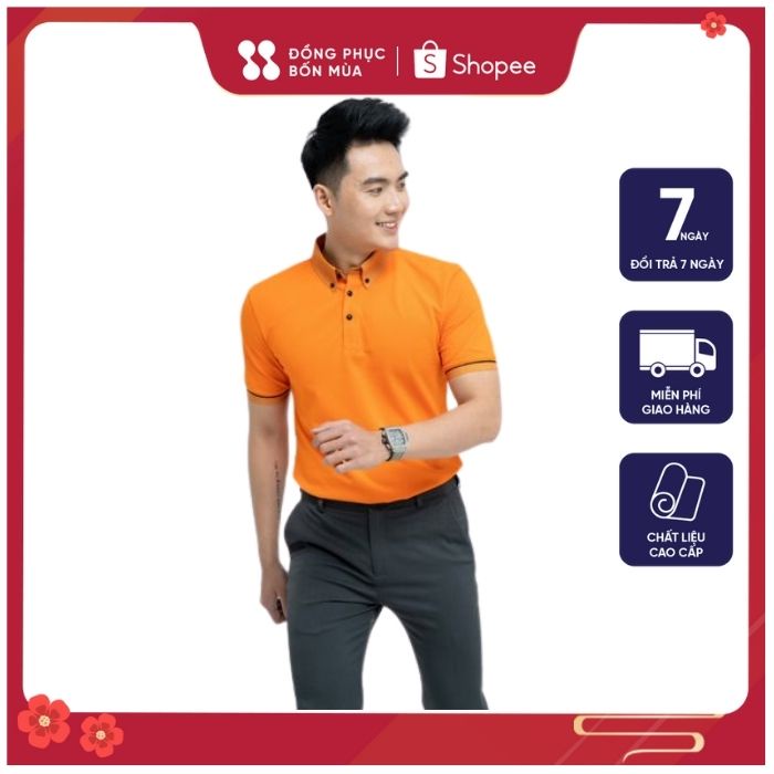 Áo thun polo nữ công sở Nam/ Nữ có cổ form rộng tay ngắn phông trơn cao cấp mặc đi làm,đi chơi thể thao basic sẵn hàng