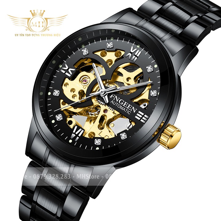Đồng hồ cơ nam Fngeen 6018 cơ lộ máy, automatic tự động, dây thép không gỉ cao cấp chính hãng [Tặng tháo dây] | BigBuy360 - bigbuy360.vn