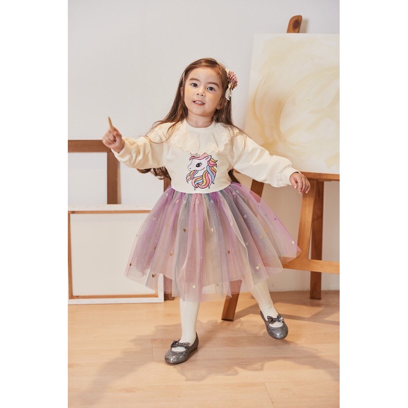 Đầm kỳ lân công chúa cho bé gái - kèm ảnh thật