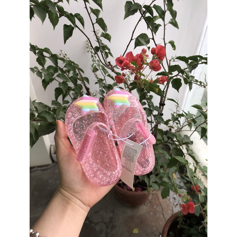 Giầy nhựa thơm bé gái hồng ngôi sao size 5-11