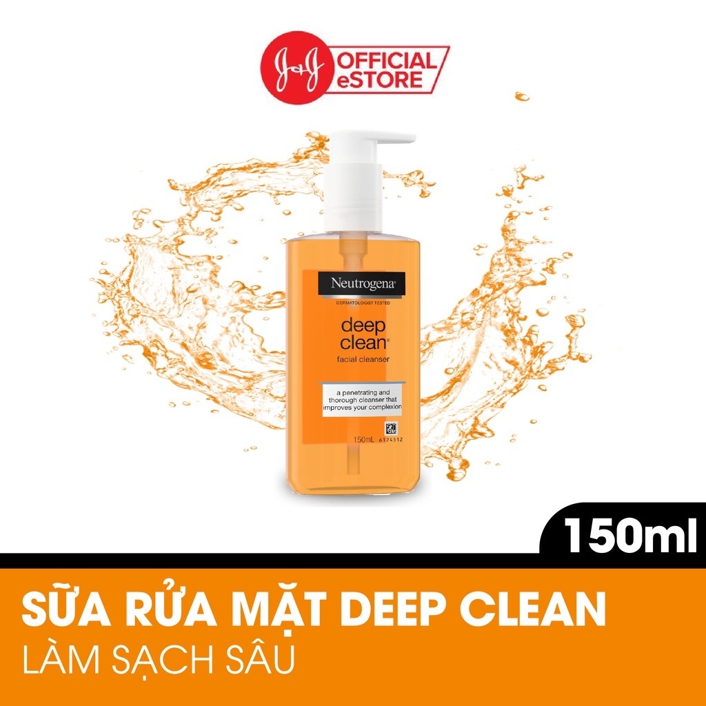 Sữa Rửa Mặt Neutrogena Làm Sạch Sâu Dạng Gel Facial Cleanser Deep Clean 150ml Hasaki Sản phẩm chính hãng | BigBuy360 - bigbuy360.vn