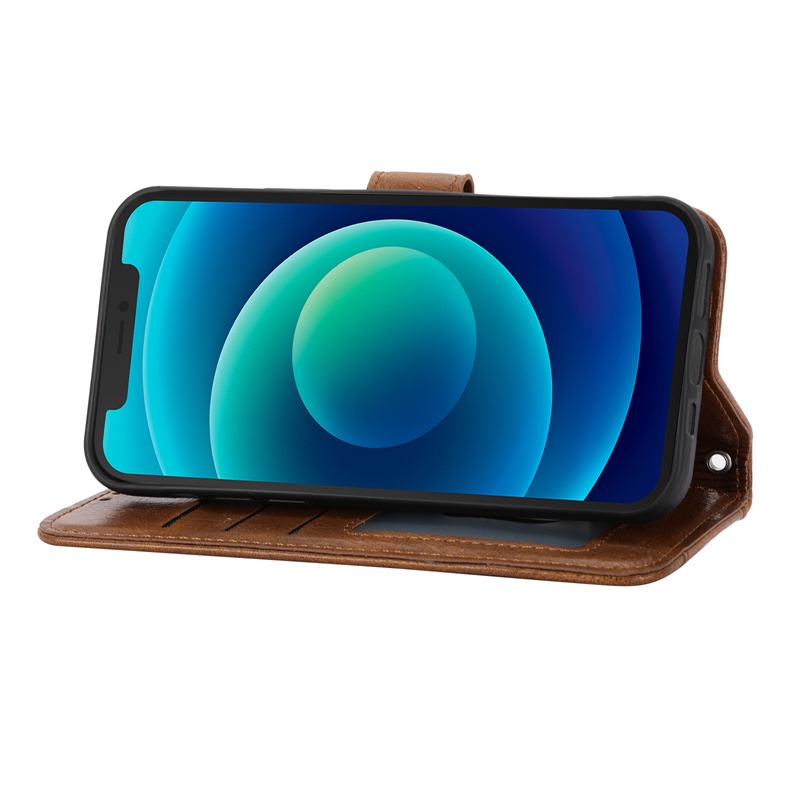 Ốp Điện Thoại Da Ví Lật Từ Tính Có Khóa Kéo Cho Samsung Galaxy S22 S22+ S21 Ultra Plus