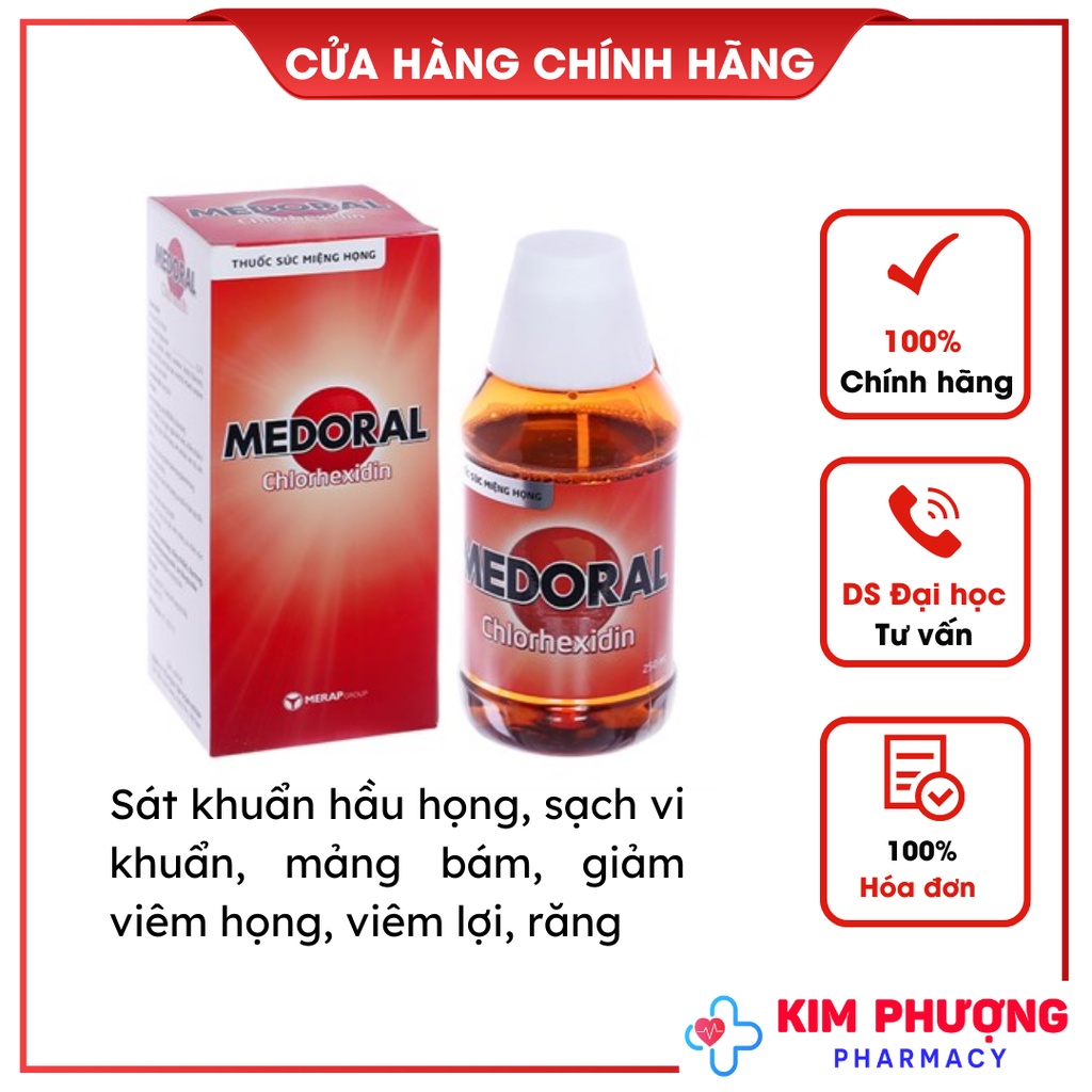 Nước súc miệng MEDORAL chai lớn 250ML