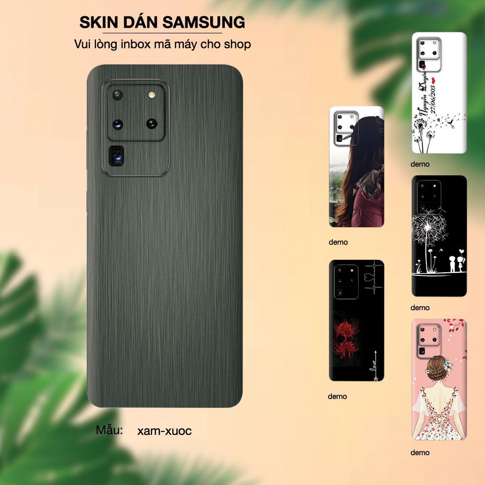 Miếng dán skin cho các dòng điện thoại Samsung A70 - A80 - A90 in màu trơn cực đẹp