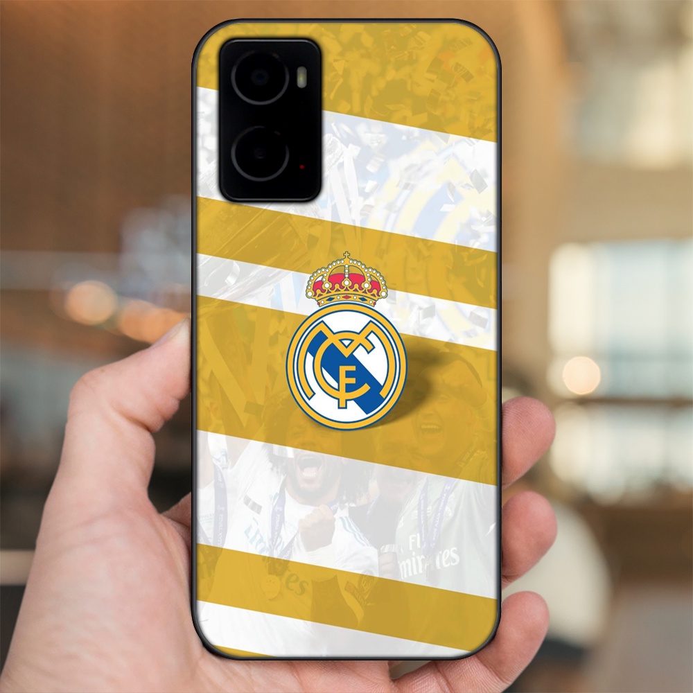 Ốp lưng Oppo A76 viền đen in hình Real Madrid