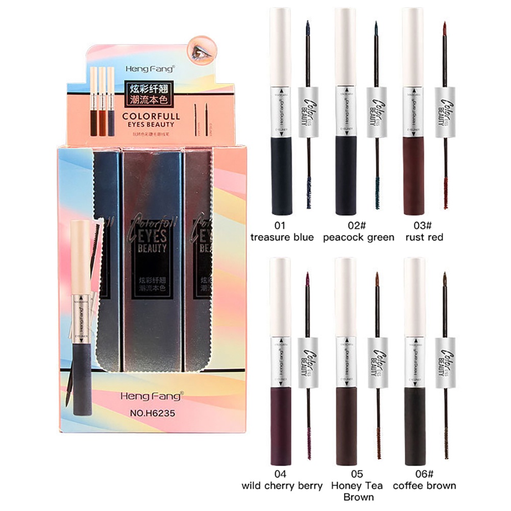 Bút kẻ mắt nước kiêm mascara chải cong mi 2 đầu khó nhòe lâu trôi tiện dụng cho trang điểm | BigBuy360 - bigbuy360.vn