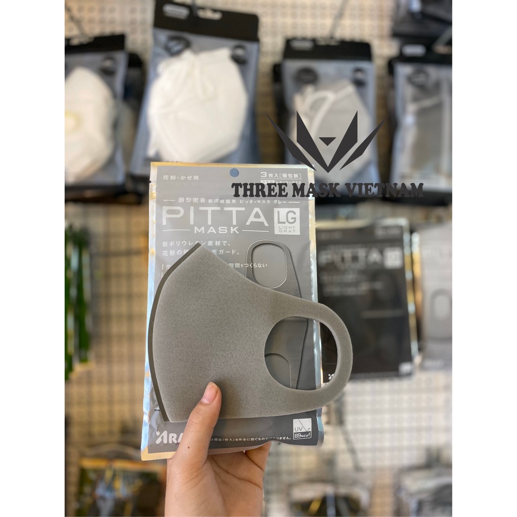 Khẩu Trang Nhật Bản PITTA Mask - Màu Xám
