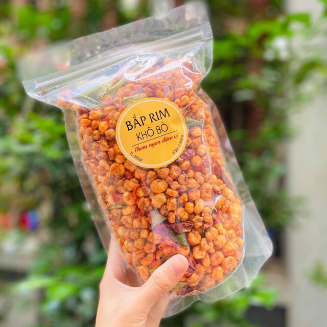 Bắp Rim Khô Bò Lá Chanh Gói 500gram - Mèo Ăn Vặt