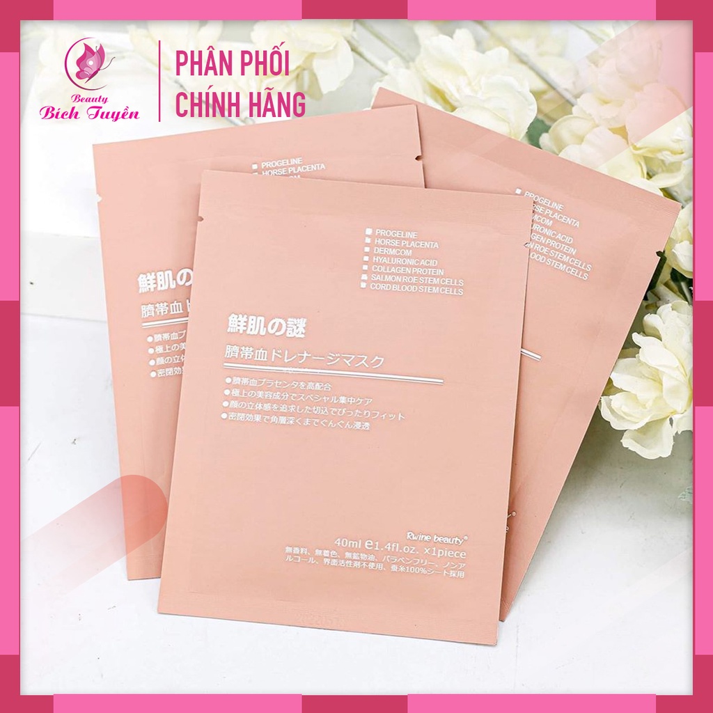 Mặt Nạ Nhau Thai Cừu RWINE BEAUTY STEM CELLS Tế Bào Gốc Placenta Dưỡng Ẩm Tái Tạo Chống Lão Hóa Dành Cho Mọi Loại Da 40m