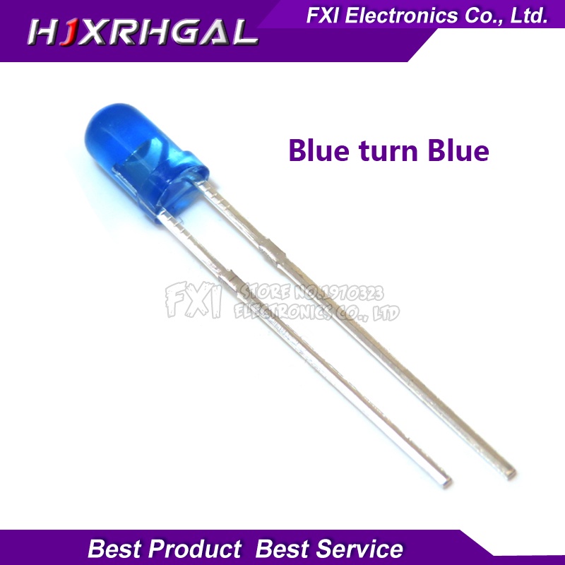 Bộ 100 Đèn led Xanh Dương 3mm Mới