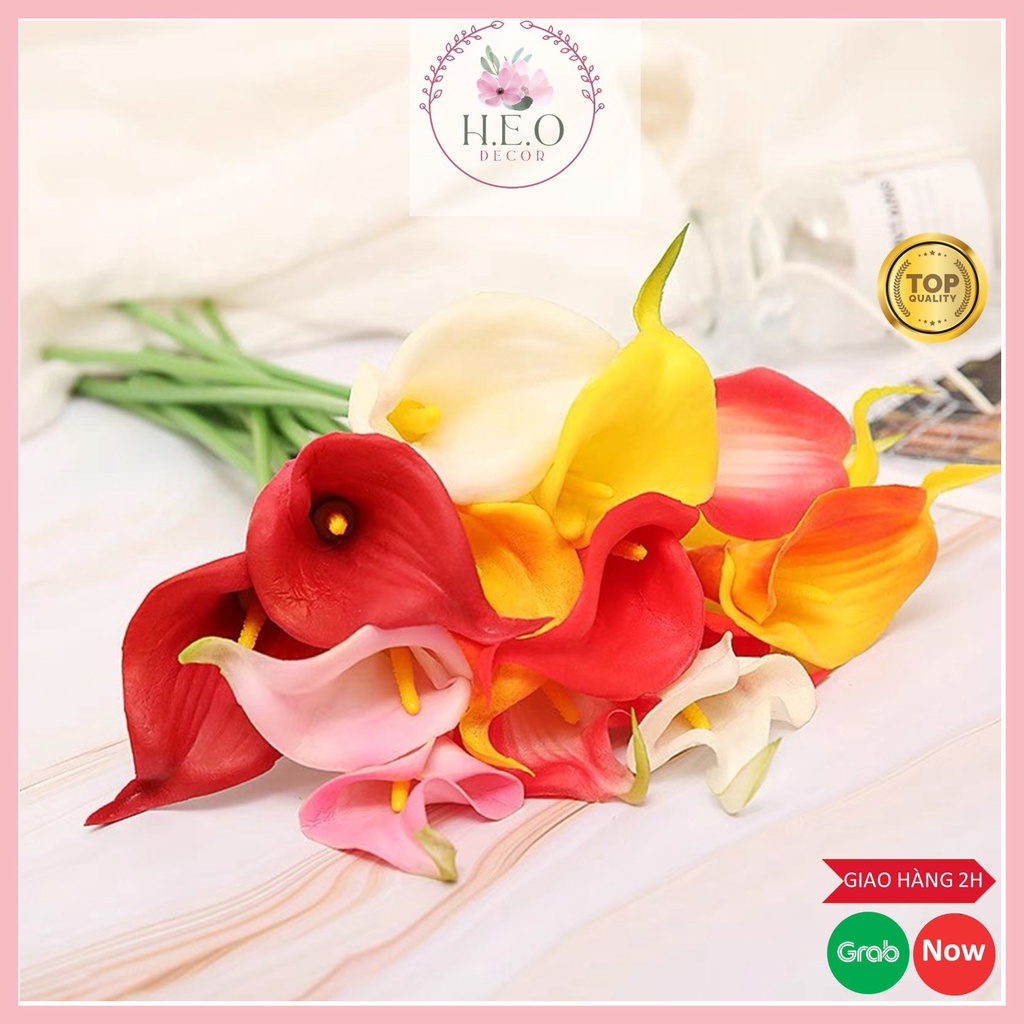 Hoa rum Calla lily Heodecor  HL007, giống thật 99% hoa lụa decor cao cấp