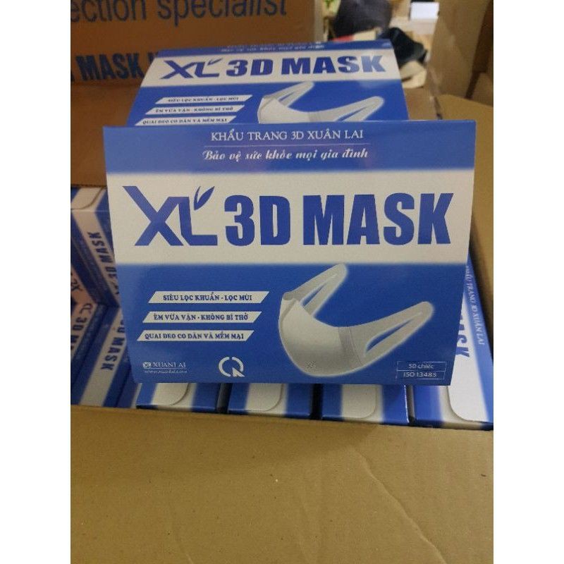 Hộp 50 Chiếc Khẩu Trang 3D MASK Chống Bụi PM 2.5 Kháng Khuẩn Xuân Lai Công Nghệ Nhật Bản | BigBuy360 - bigbuy360.vn