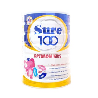 Sữa SURE 100 OPTIMOM KIDS (Hộp 900g) - Hỗ trợ tăng cường miễn dịch và phát triển trí não