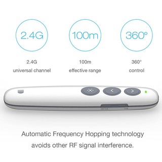 Handy white wireless PPT projector control laser pen