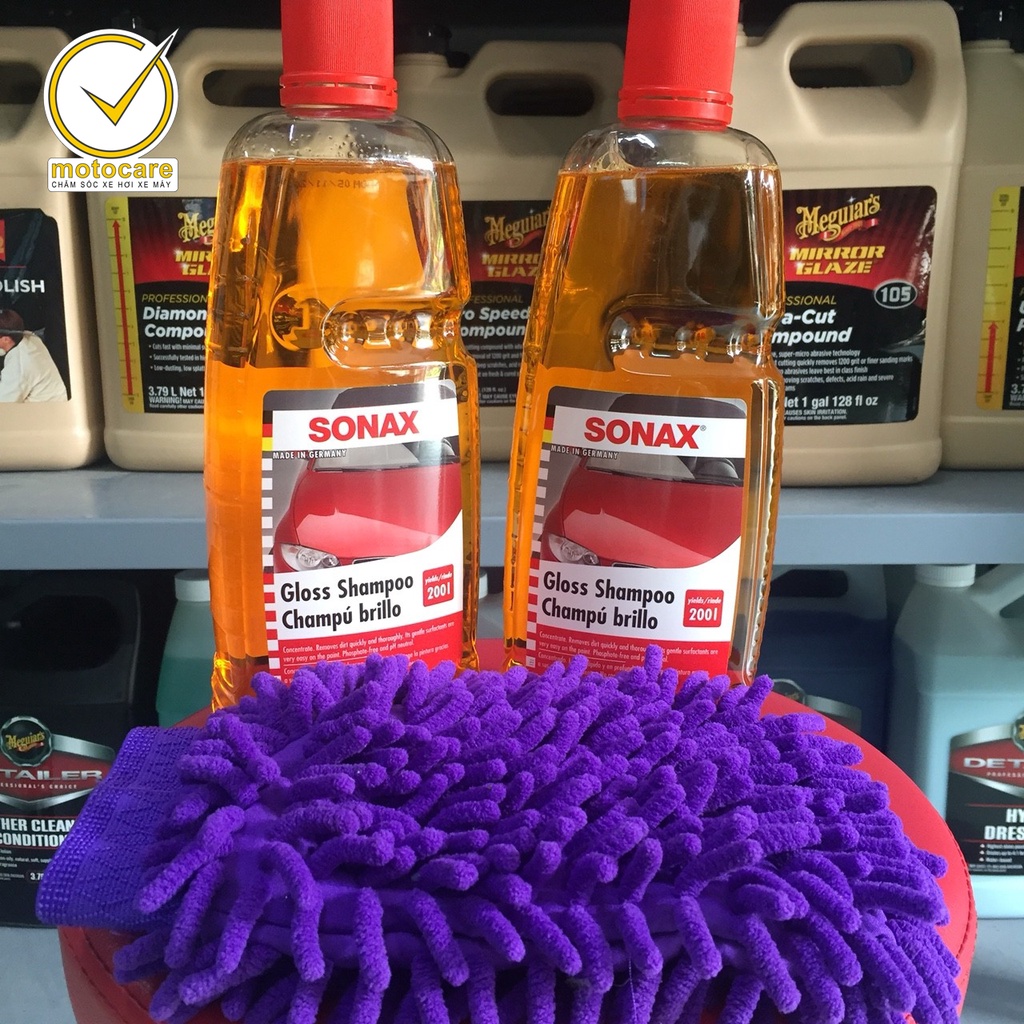 [Kèm bao tay rửa xe] Nước rửa xe Sonax đậm đặc 1L