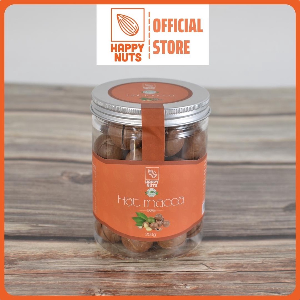Hạt Macca Rang HAPPY NUTS nguyên vỏ