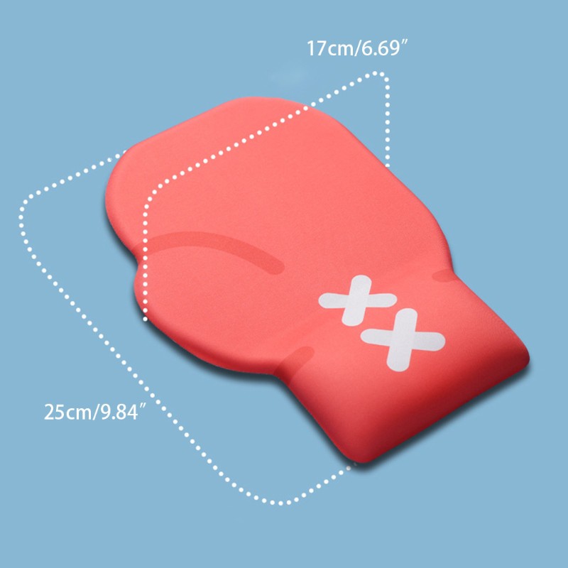 VIVI   Mouse pad Red Boxing Glove Hand Wrist Rest Pad PU Non-Slip Silica Gel Keyboard Tray for Mechanical Gaming Keyboard