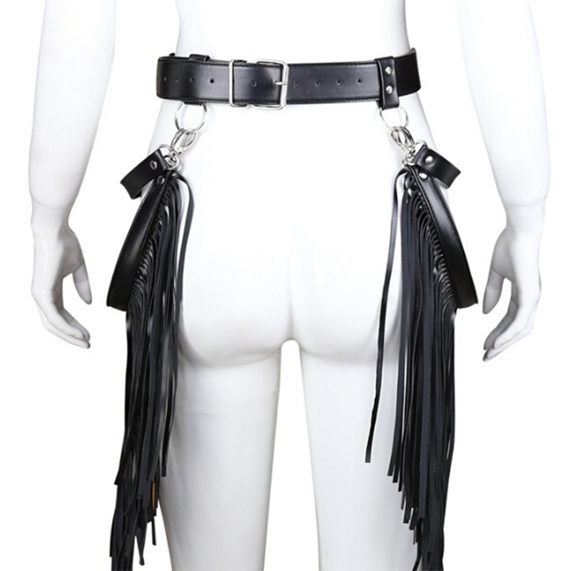 Thắt lưng da bu dễ điều chỉnh kích thước phối tua rua thời trang cho nữ