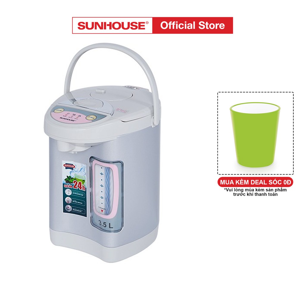 [Mã ELMALL300 giảm 7% đơn 500K] Bình thủy điện 3.5L SUNHOUSE SH1535